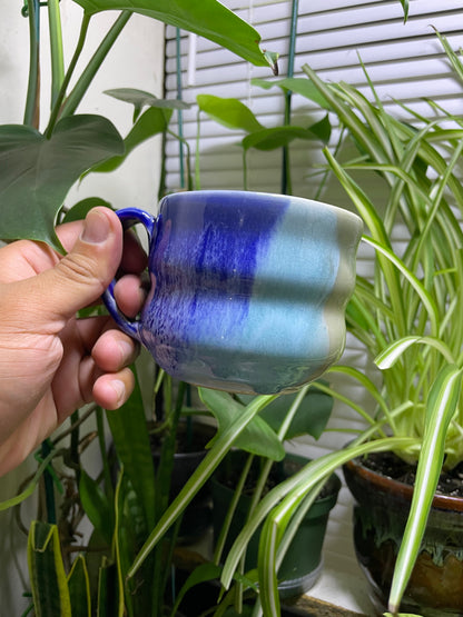 Bellied Blue Cappuccino Mug