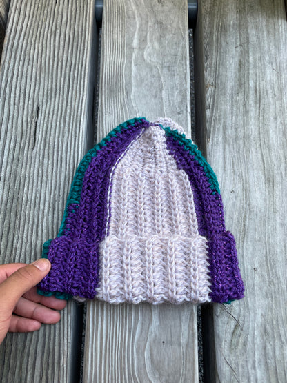 Jewel Toned Stripes Minimalist beanie