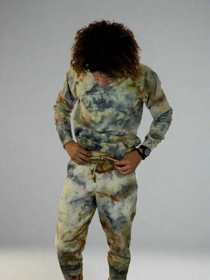 Ice Dyed Sweatsuits Crewneck - galaxy