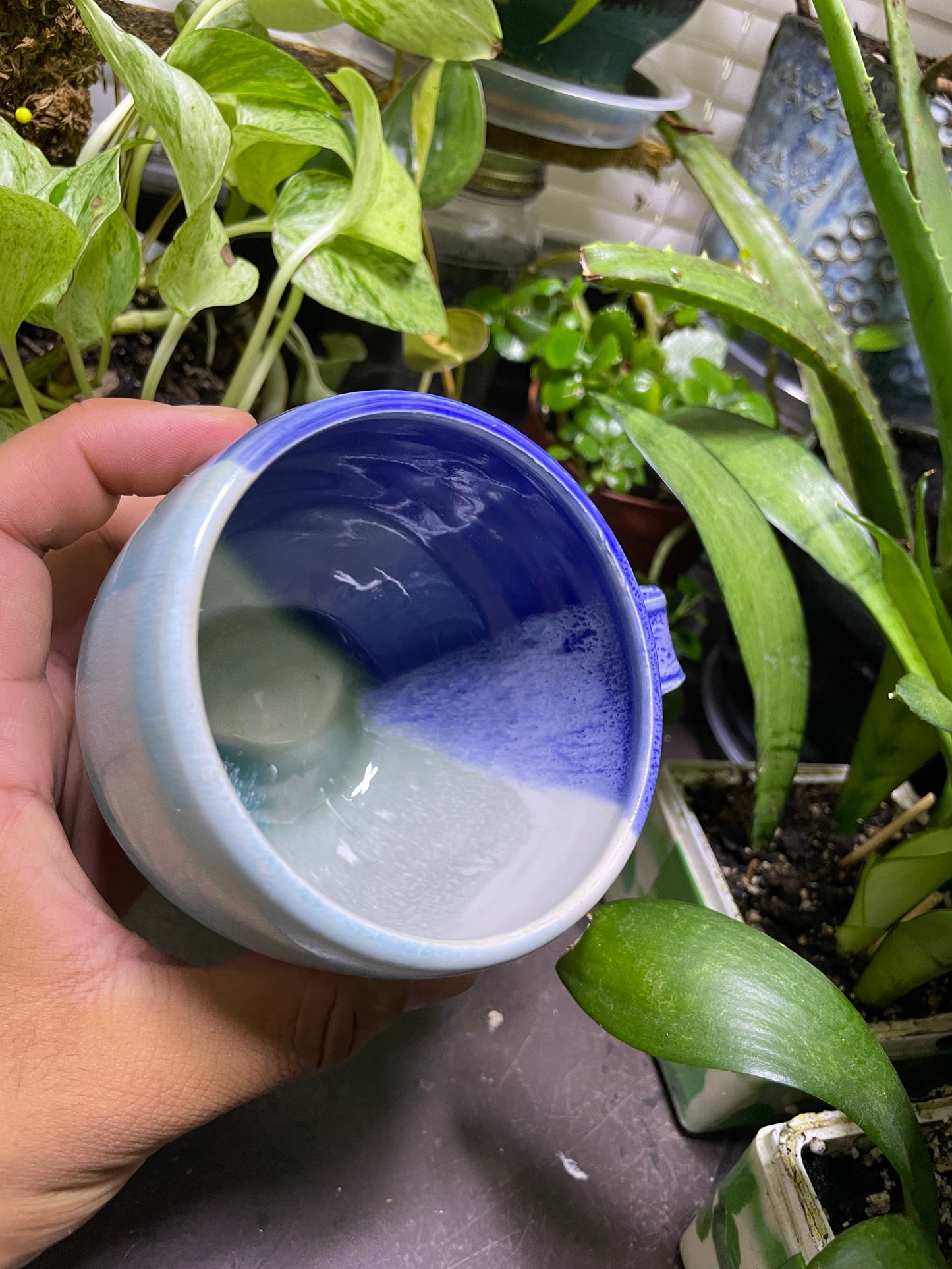 Blue Cappuccino Mug